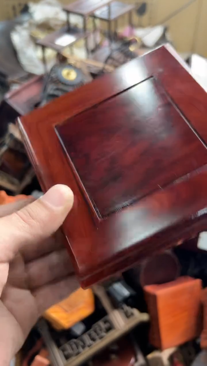 【闪购商品】木305瑕疵底座摆件花架处理