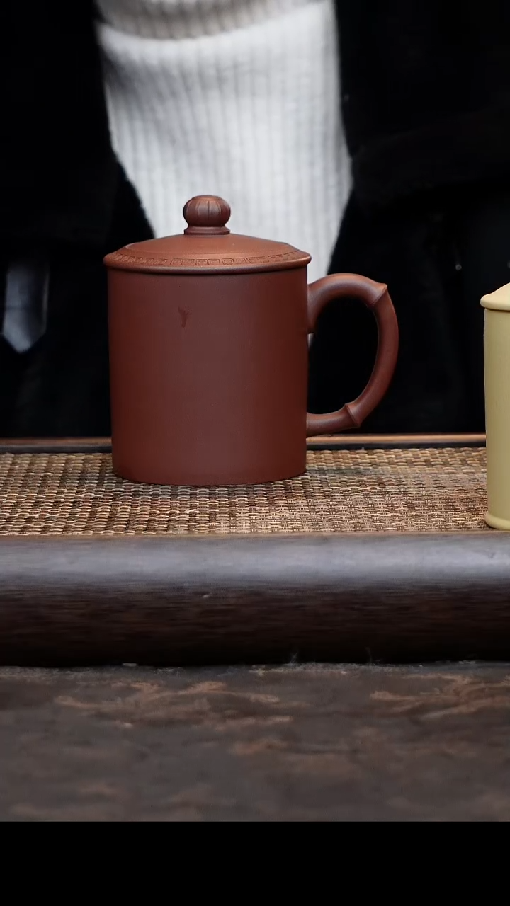 【闪购商品】紫砂茶杯底槽清竹节灯笼