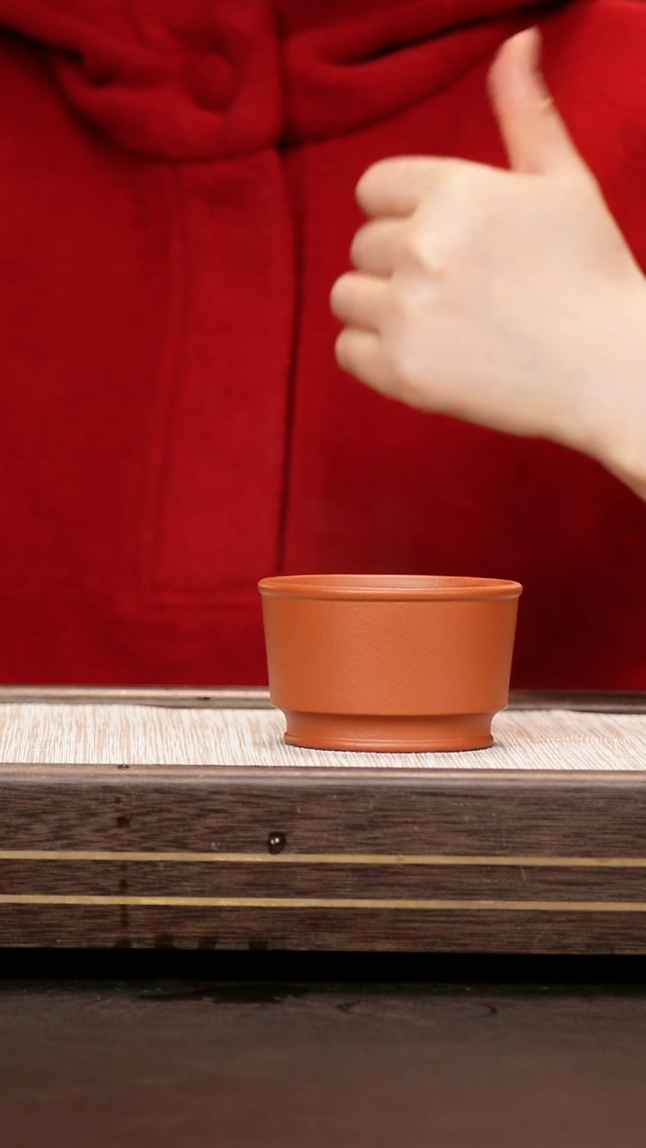 茶壶紫砂小煤窑朱泥 宽口杯