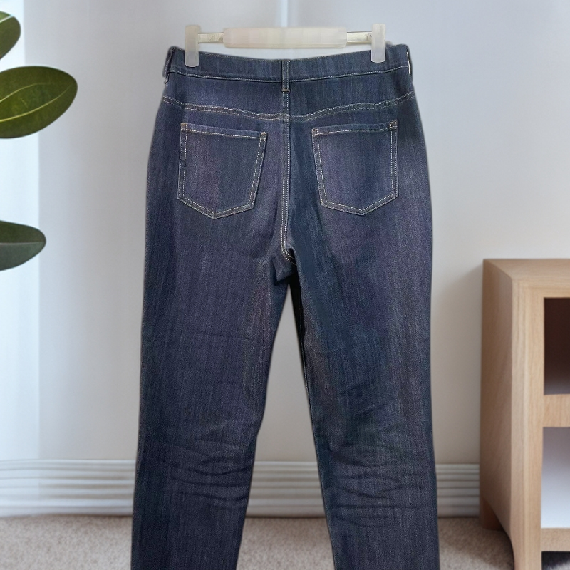 博宇牛仔裤时尚直筒百搭宽松薄绒修烟管法棍裤水洗