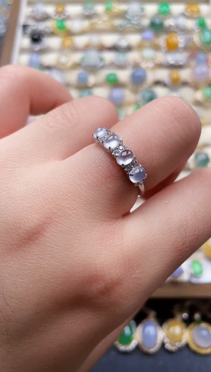 银S925镶嵌戒指翡翠158