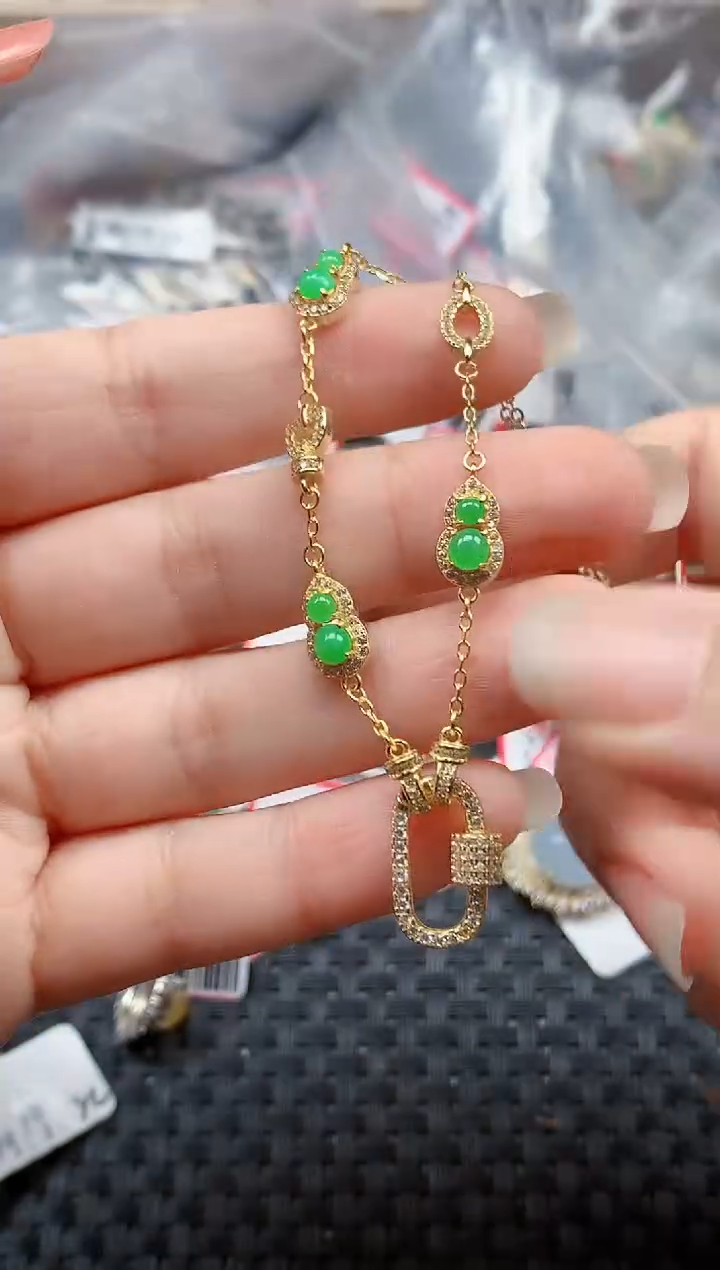 银S925镶嵌戒指翡翠天然A货缅甸翡翠