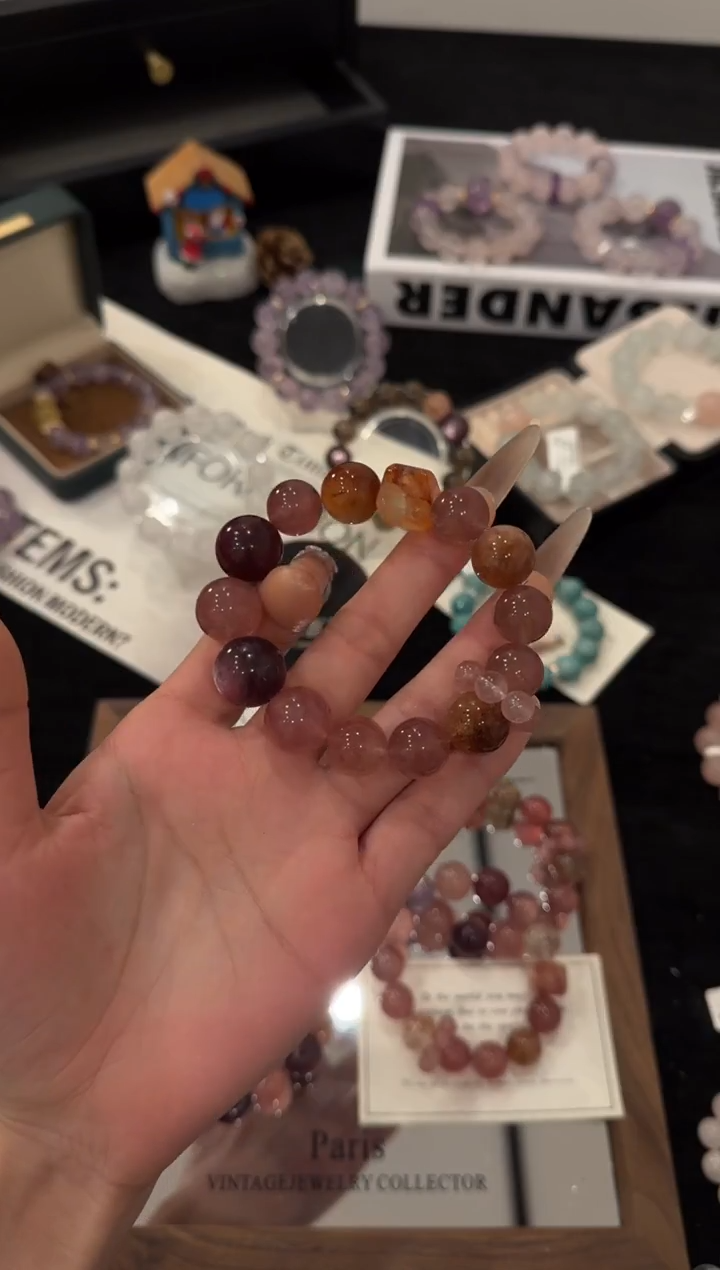 未镶嵌手链水晶草莓晶x3573