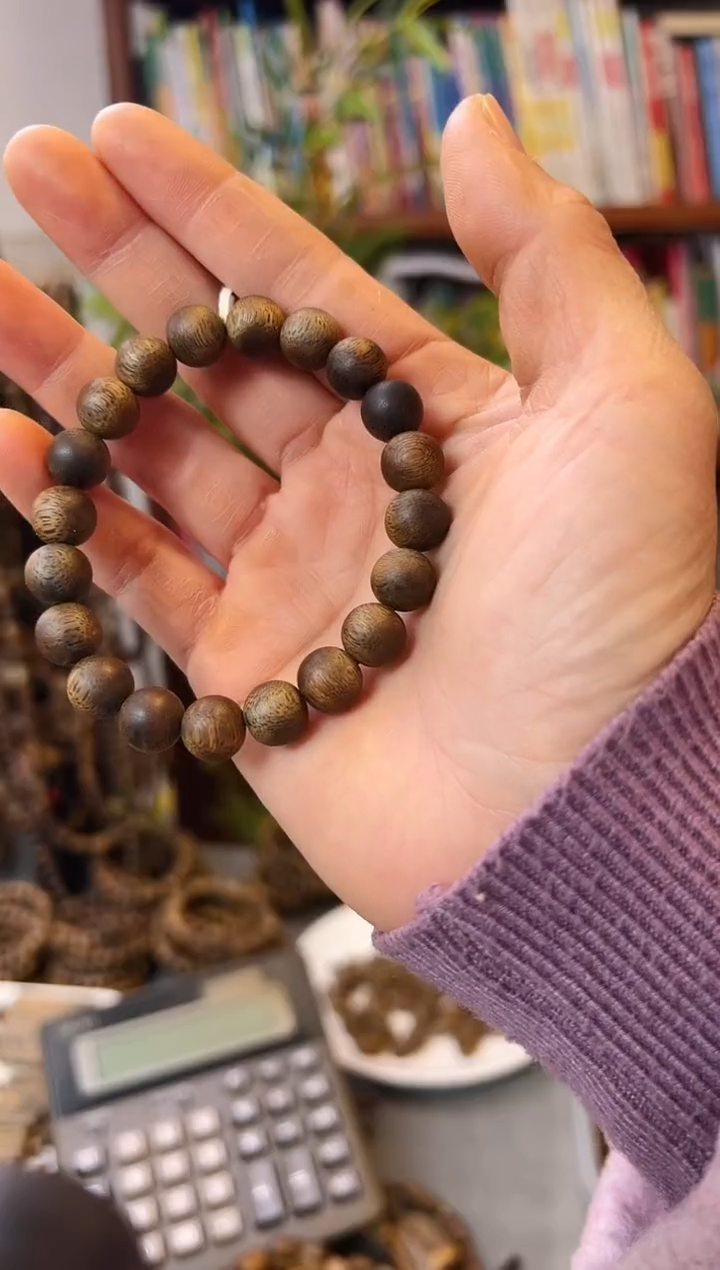 【闪购商品】沉香手串棋楠圆珠单圈
