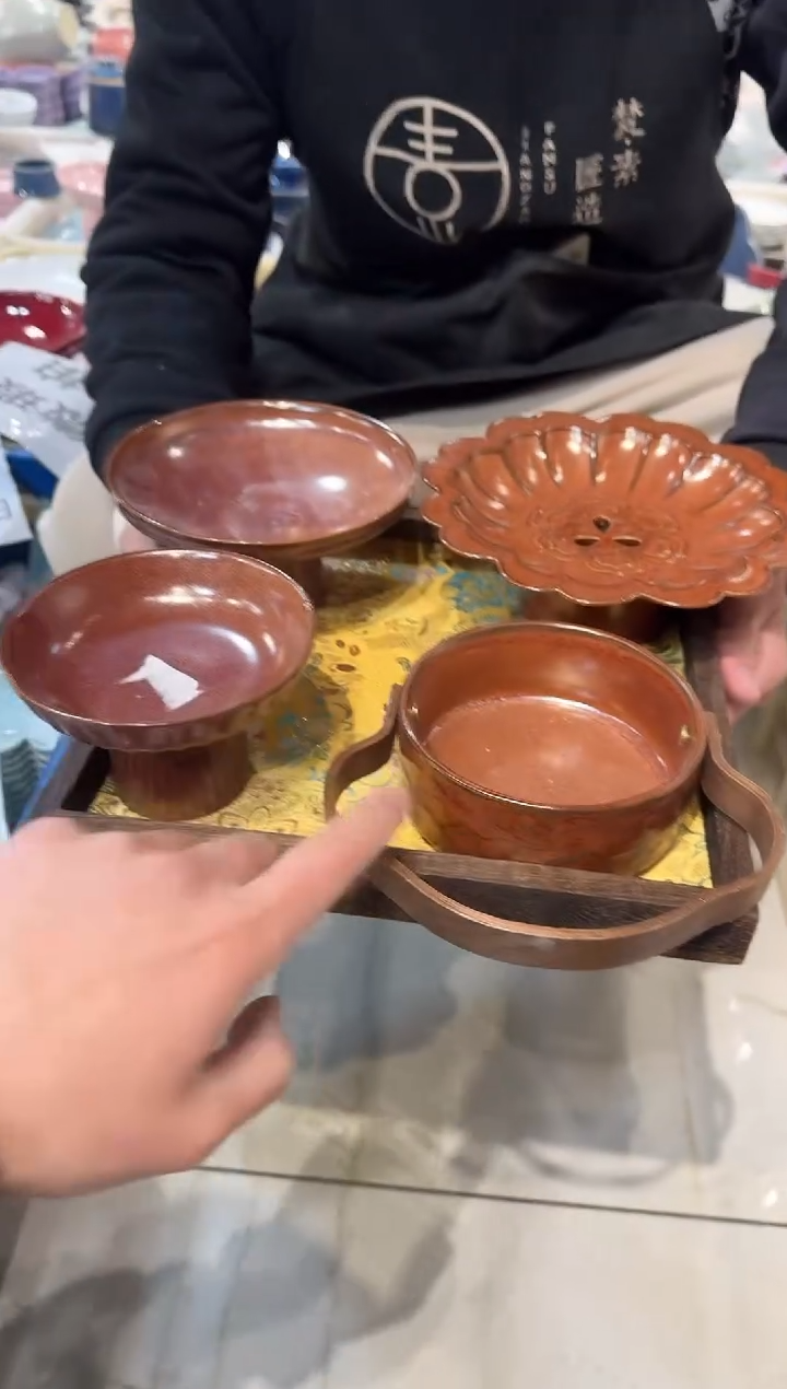 瓷片瓷微瑕商品 介意勿拍 【带托盘】