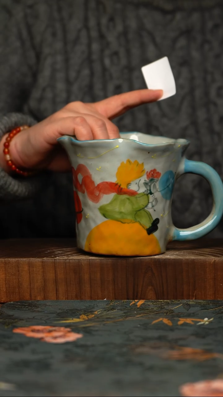 瓷片釉下彩手工手绘同款