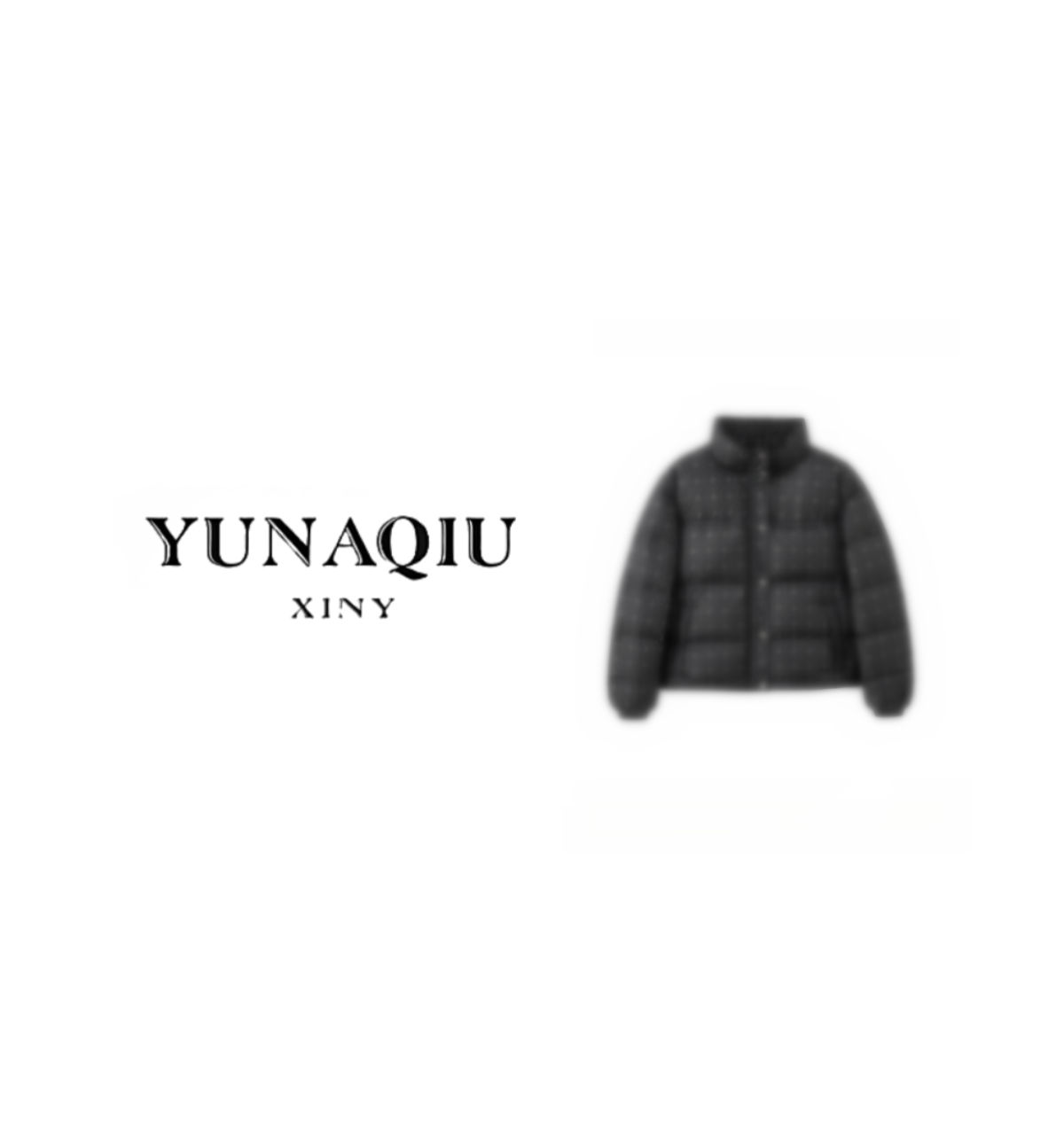 YUNAQIU-落肩袖暗纹提花冬季短款休闲风外套-9619