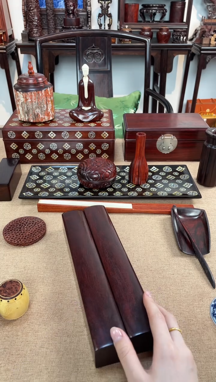 紫檀木类成套家具琴料镇尺