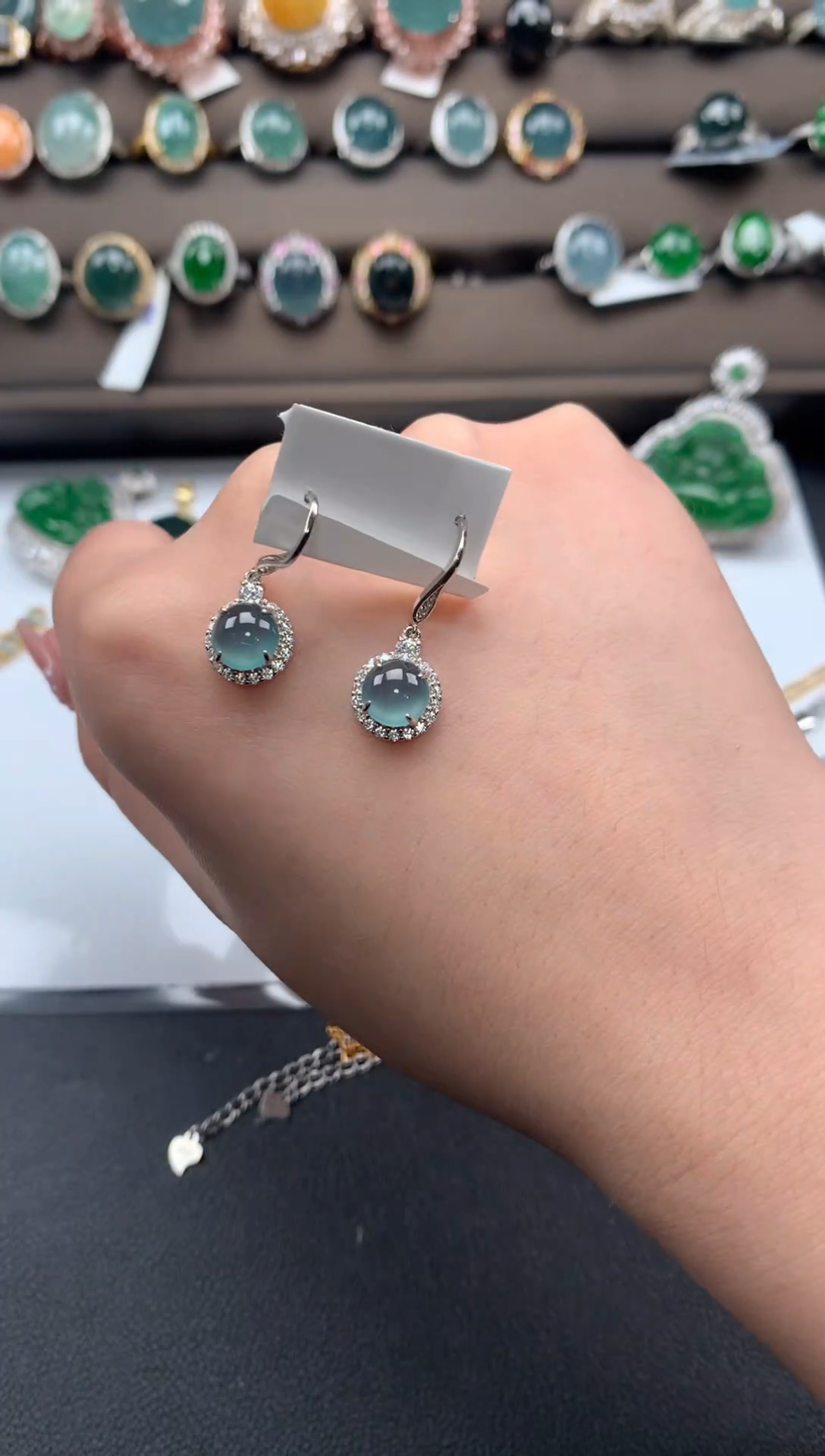 【闪购商品】翡翠戒指银S925镶嵌5214