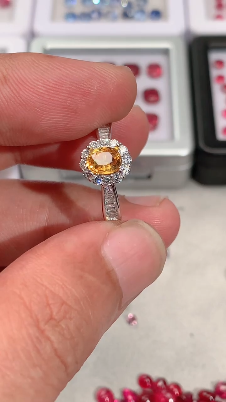 【闪购商品】蓝宝石戒指银S925镶嵌戒指
