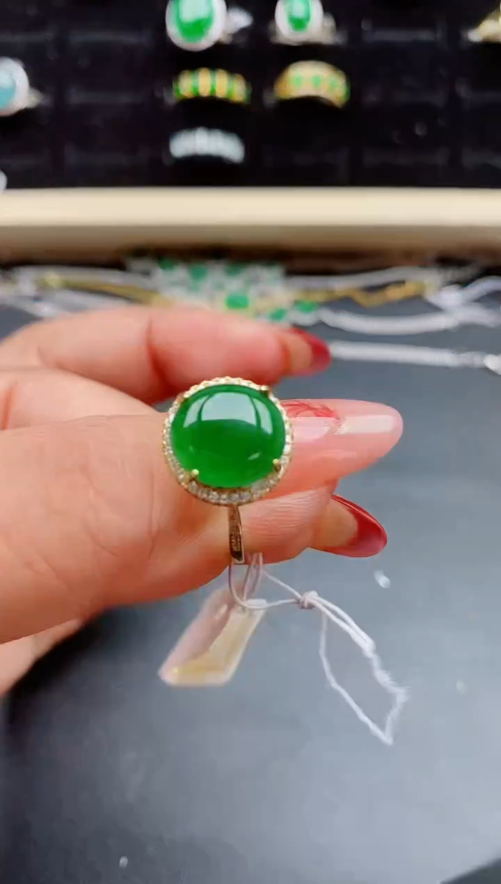 【闪购商品】翡翠戒指银S925镶嵌321321