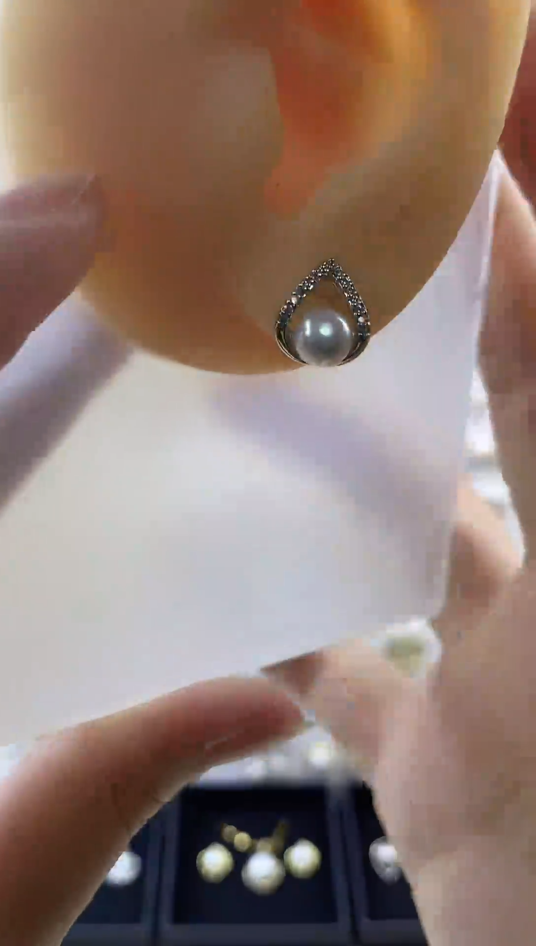 合金耳饰淡水珍珠17