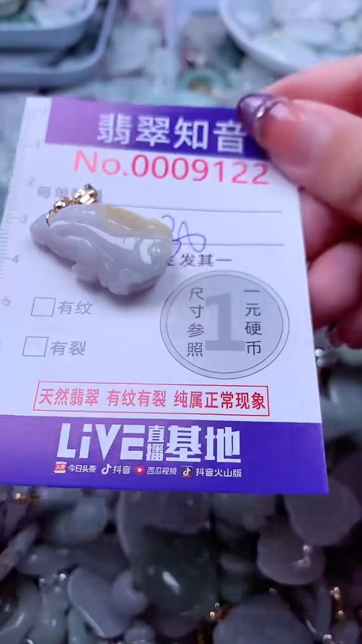 翡翠未镶嵌吊坠(不含链)9122