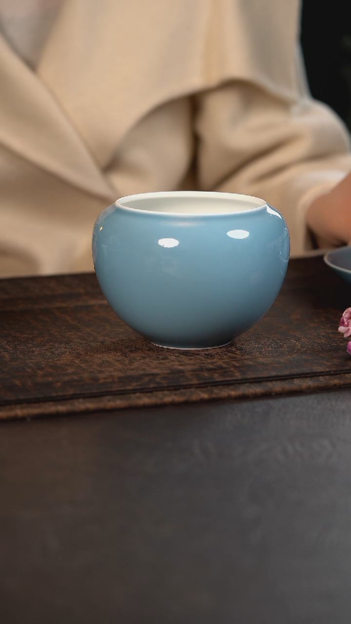 【闪购商品】杯初蓝舍天青纯色苹果水洗