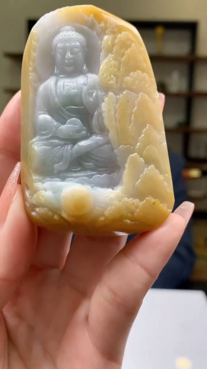 【闪购商品】定制翡翠未镶嵌1049ry-毛货挂件37