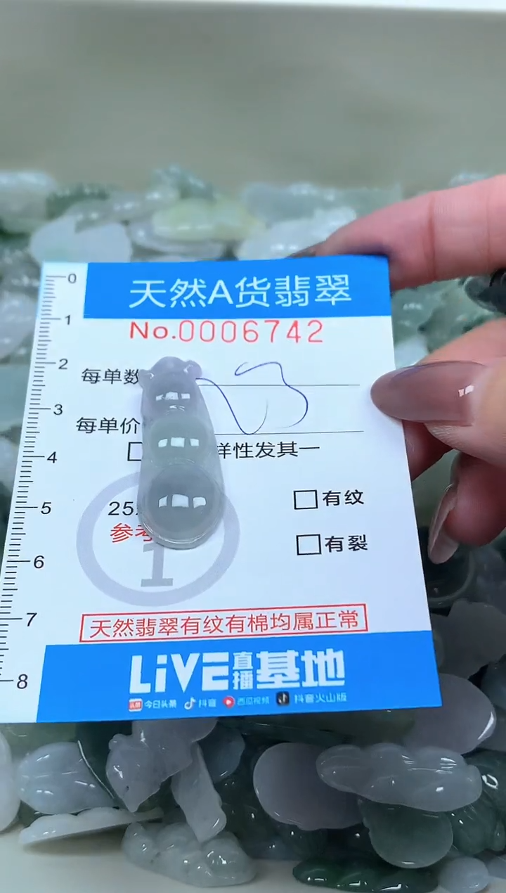 颈饰未镶嵌翡翠净货挂件-6742