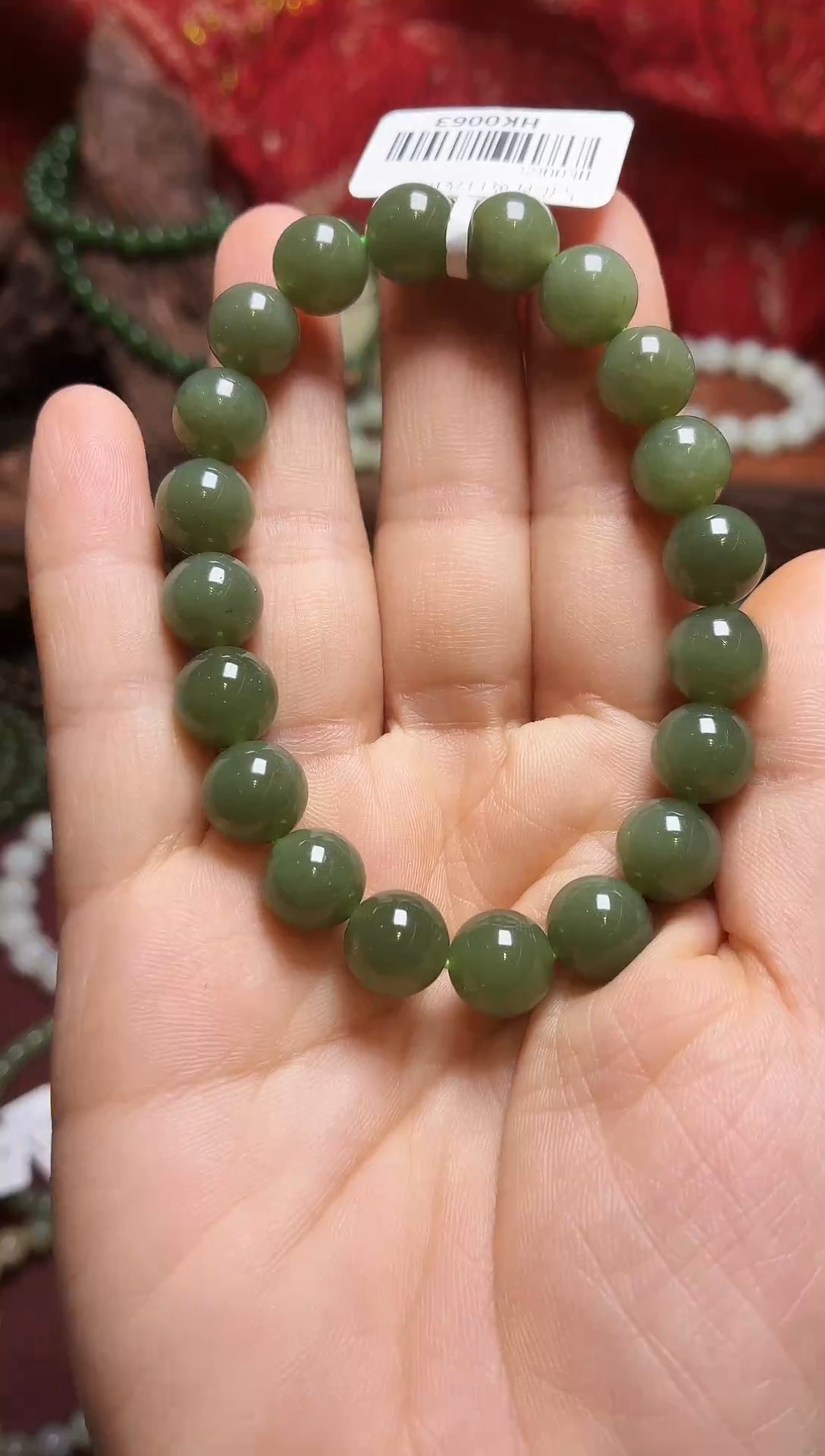 未镶嵌手链和田玉10mm青黄口