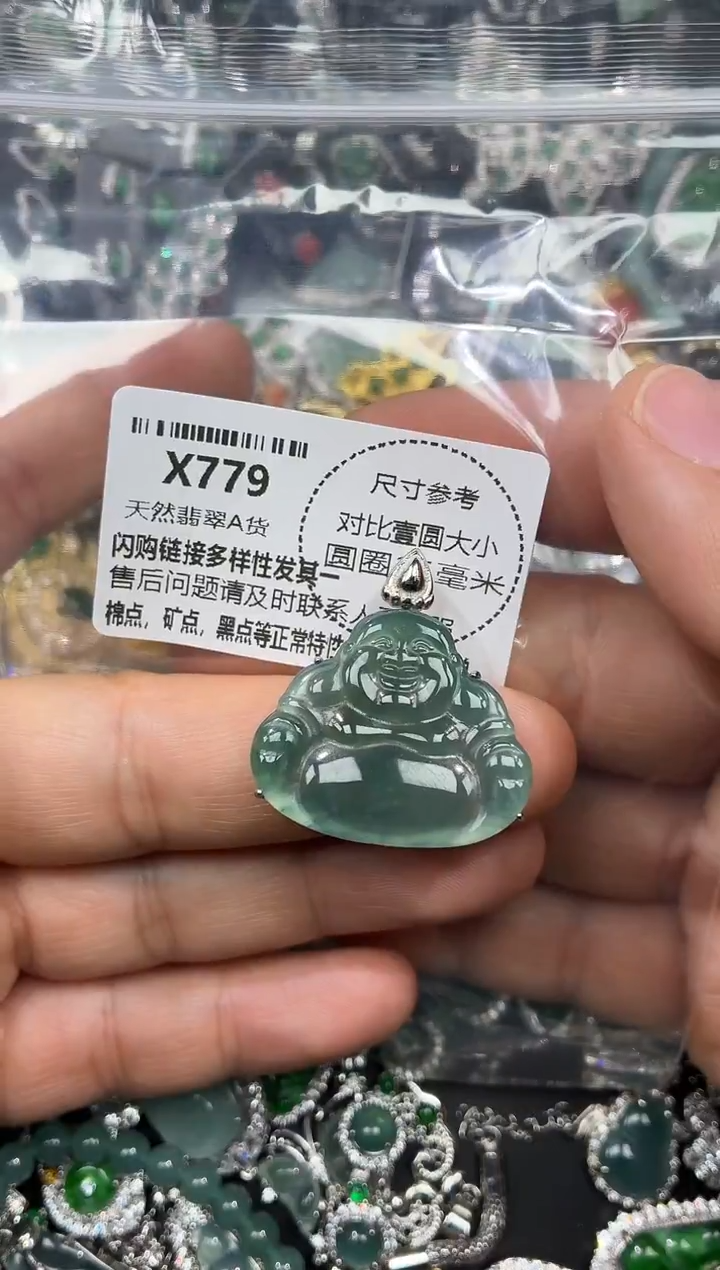 颈饰未镶嵌翡翠X779吊坠
