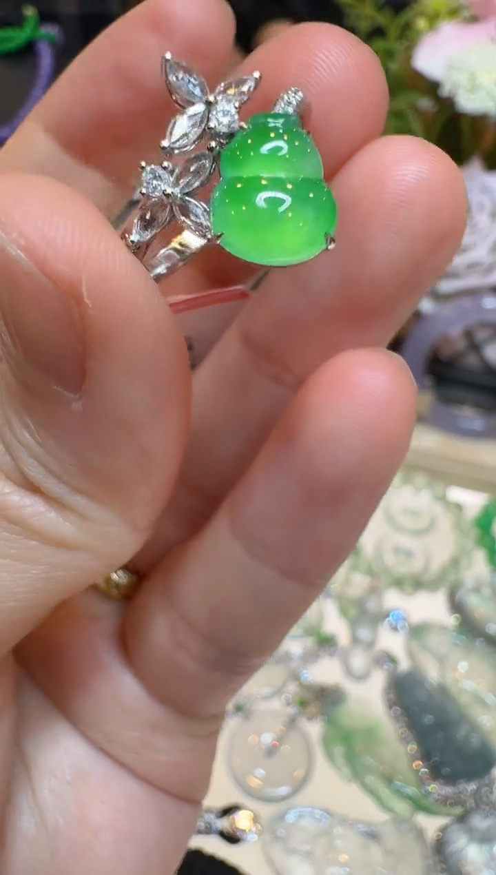 【闪购商品】翡翠戒指18K金镶嵌多样性团购发一件