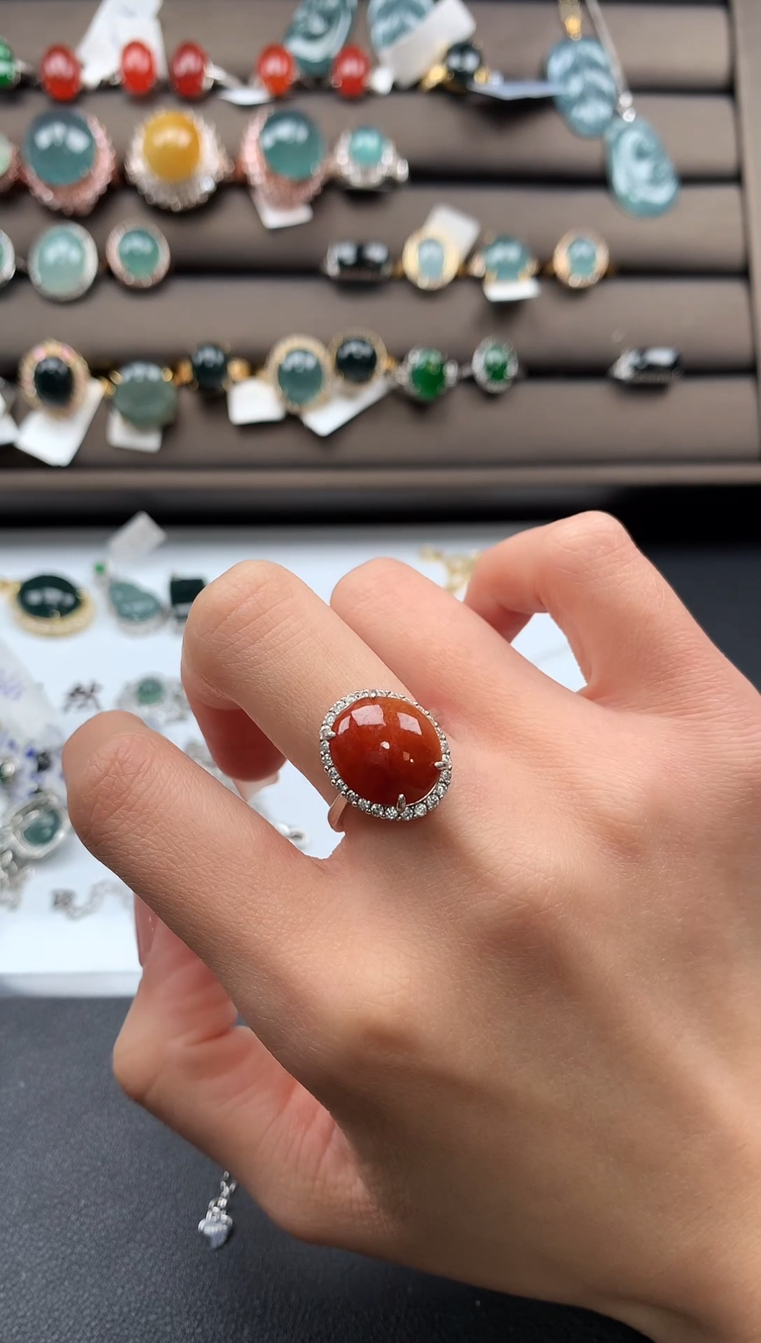 【闪购商品】翡翠戒指银S925镶嵌31232131