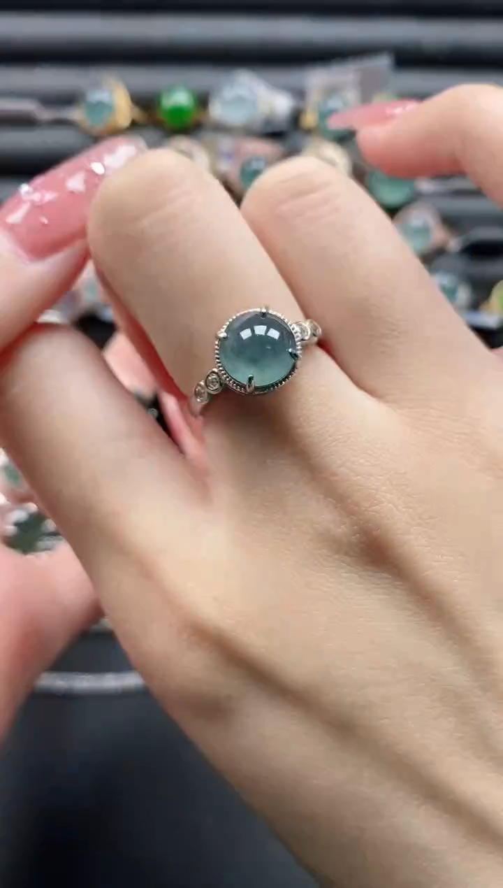 【闪购商品】翡翠戒指银S925镶嵌1111