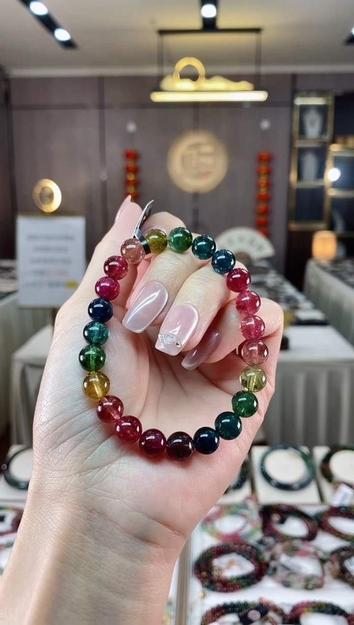 【闪购商品】碧玺单圈手串8mm+未镶嵌（多样性发一条）hon