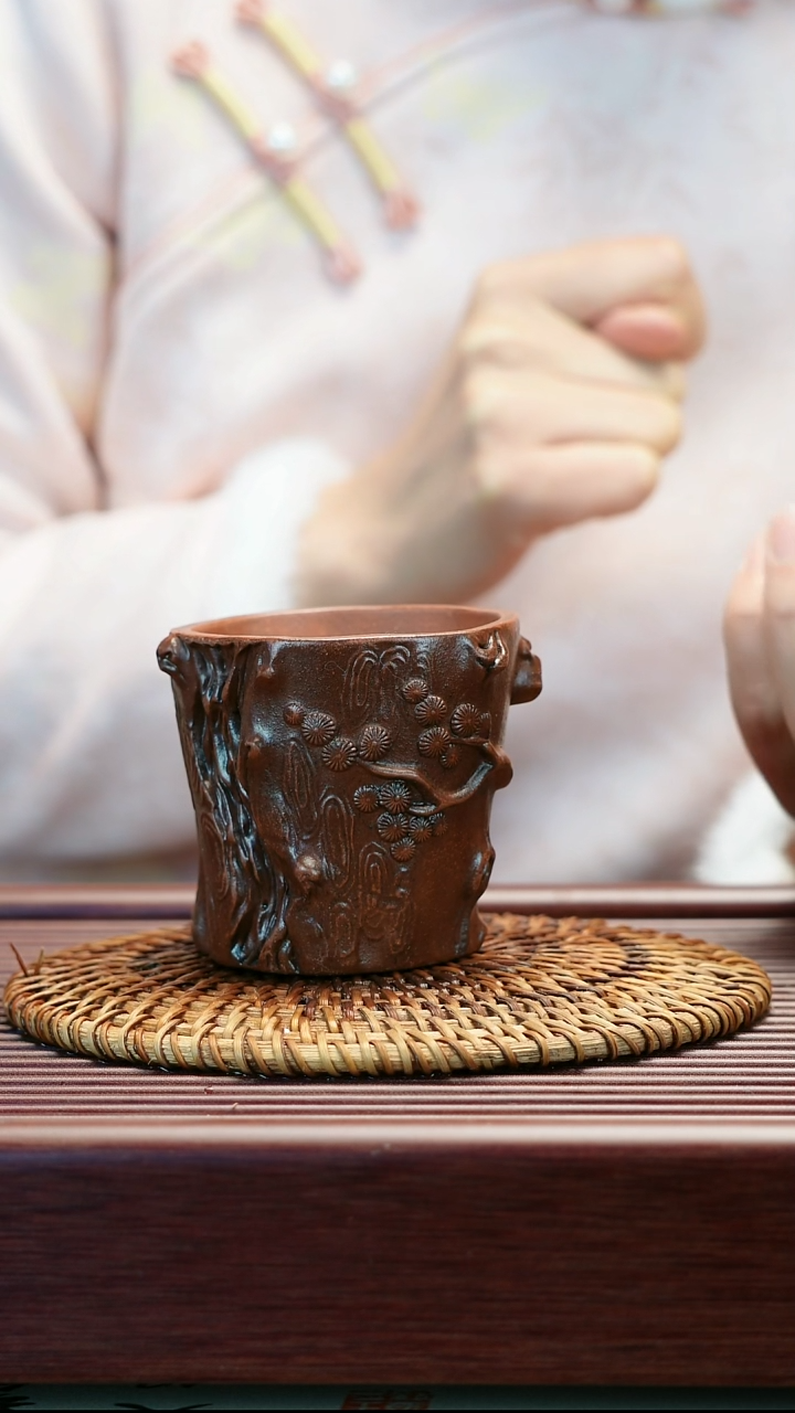 茶壶紫砂松桩主人杯 150cc