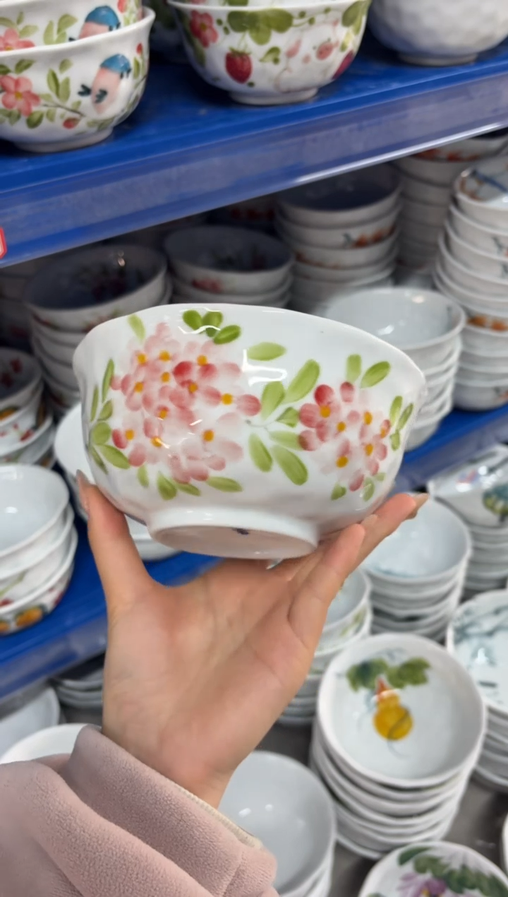 瓷片景德镇高温陶瓷食品级手绘釉中彩-捏捏碗