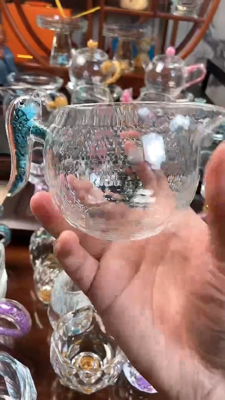 【闪购商品】玺宴新款水晶胖公杯绿松石