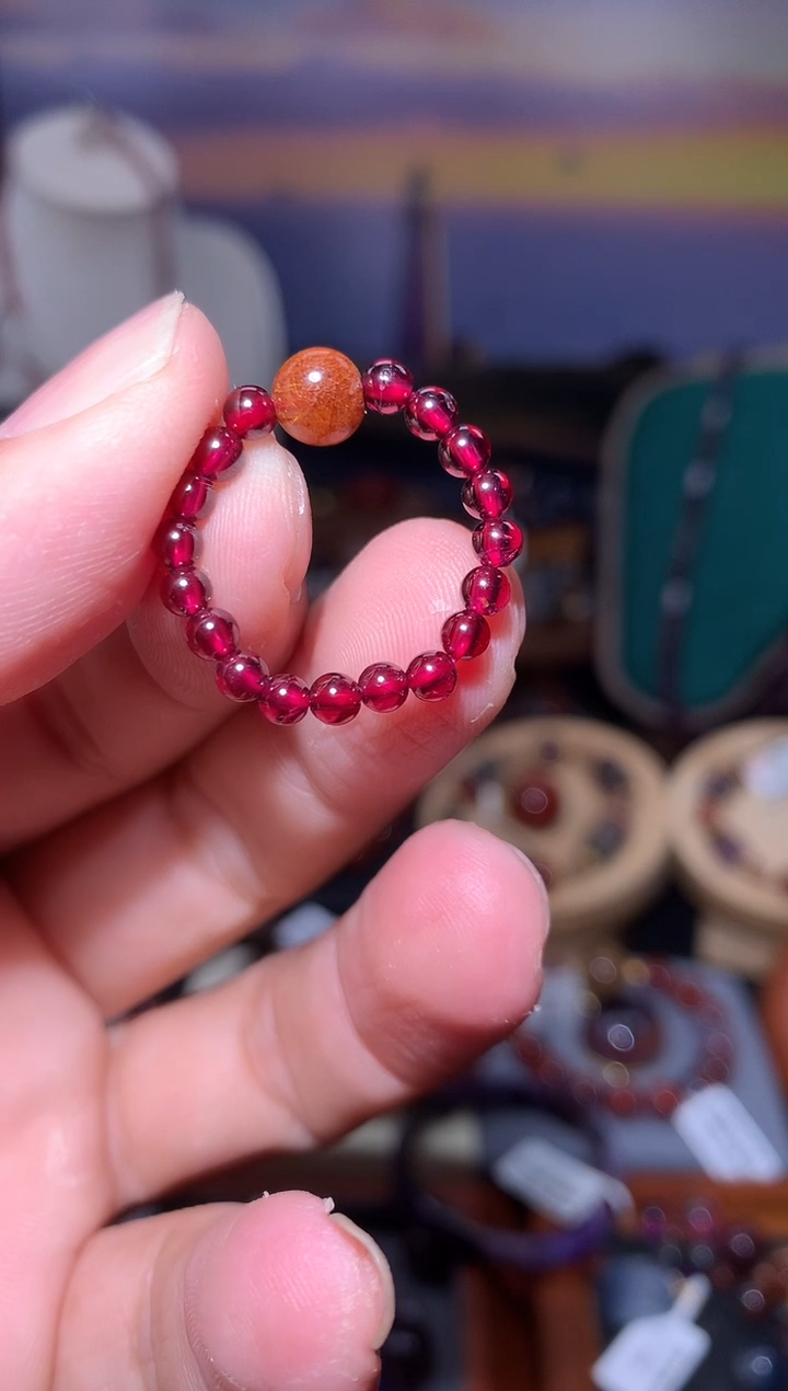 未镶嵌戒圈石榴石石榴石戒圈