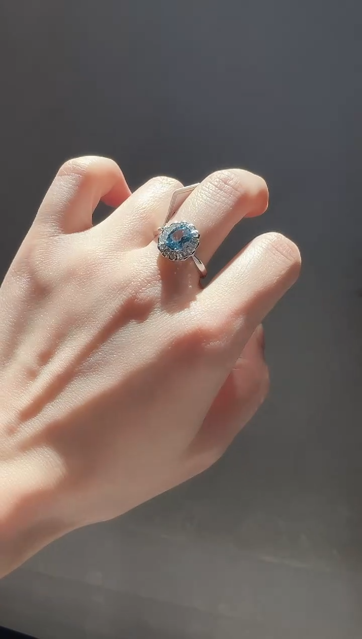 【闪购商品】托帕石戒指银S925镶嵌16】多样性发其一