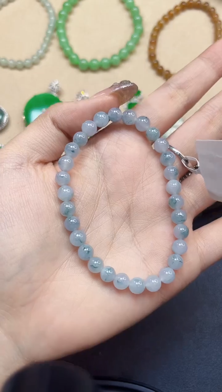 【闪购商品】翡翠手串18K金镶嵌2060