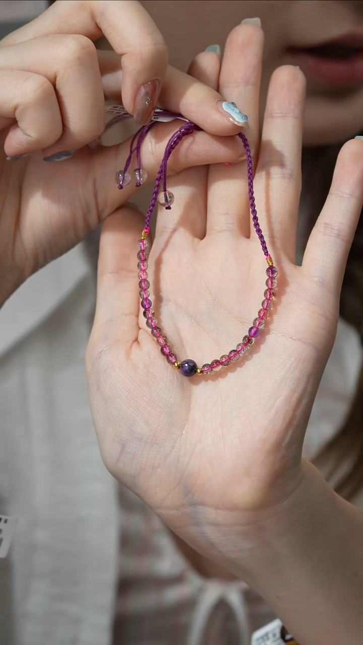 单圈18K金镶嵌水晶E06（多样性发一件）