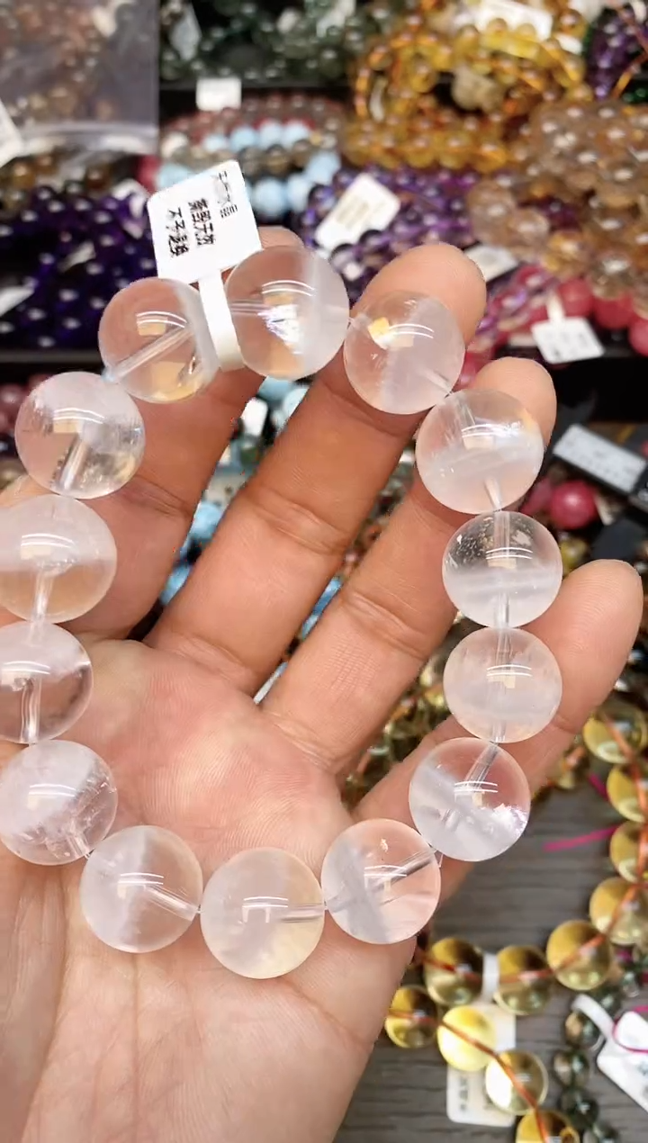 【闪购商品】水晶手链未镶嵌93 白幽灵16mm