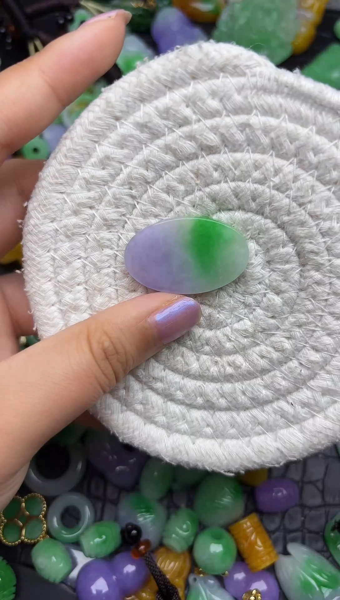 颈饰未镶嵌翡翠缅甸翡翠吊坠