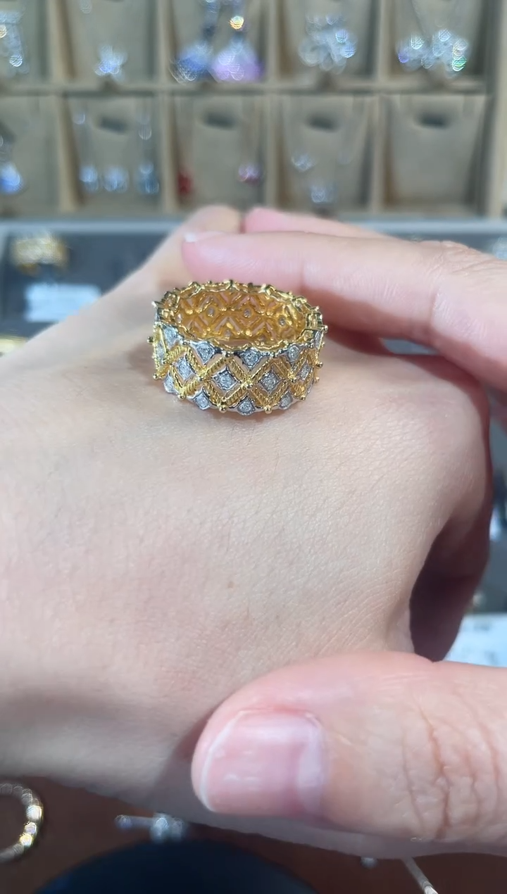 【闪购商品】钻石戒指18K金镶嵌【月下高定】戒指