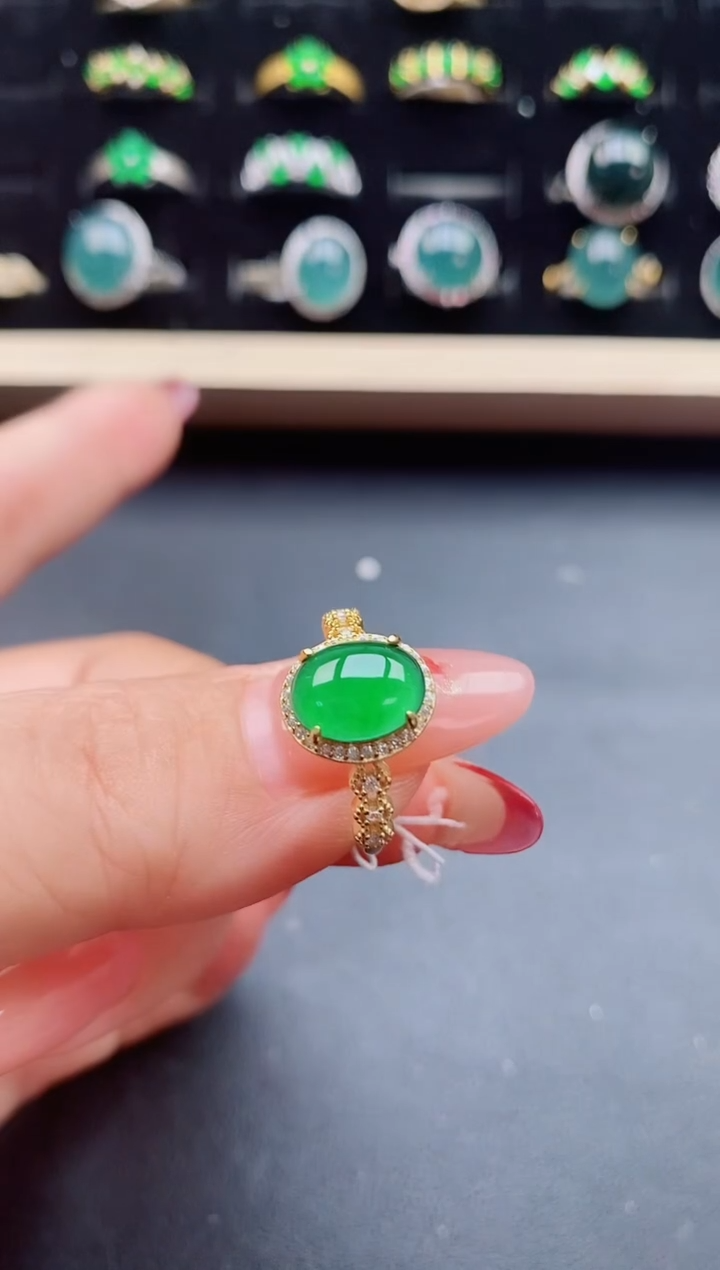 【闪购商品】翡翠戒指银S925镶嵌321321