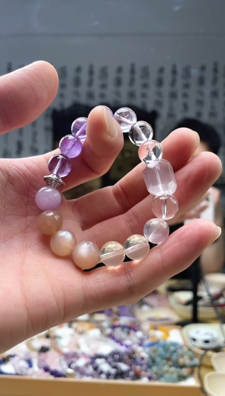 水晶手链未镶嵌水晶多宝