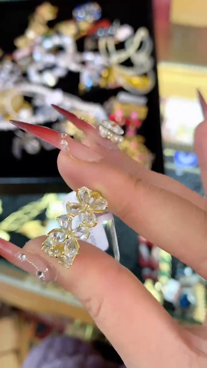 【闪购商品】海蓝宝石戒圈银S925镶嵌楚楚中古珠宝甄选不退换