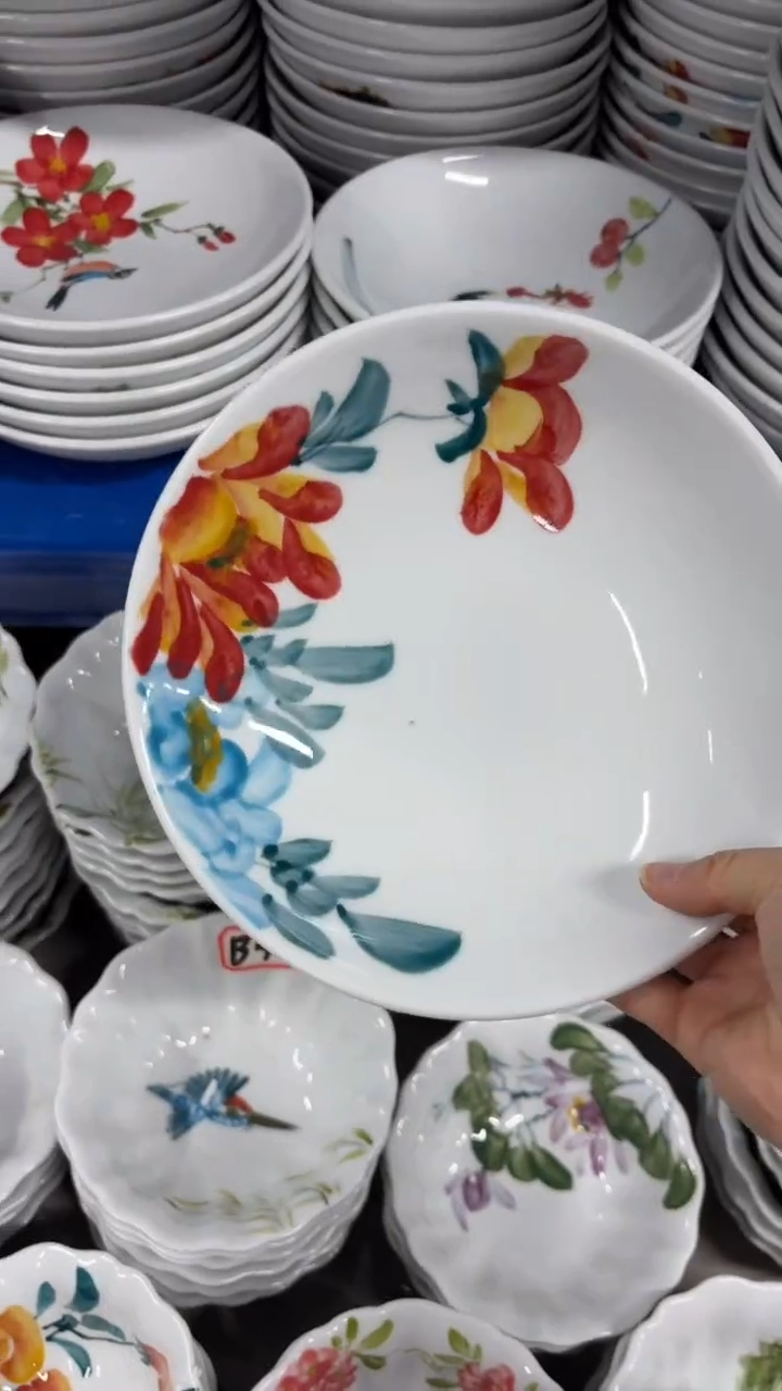 景德镇高温陶瓷食品级手绘釉中彩-圆深盘