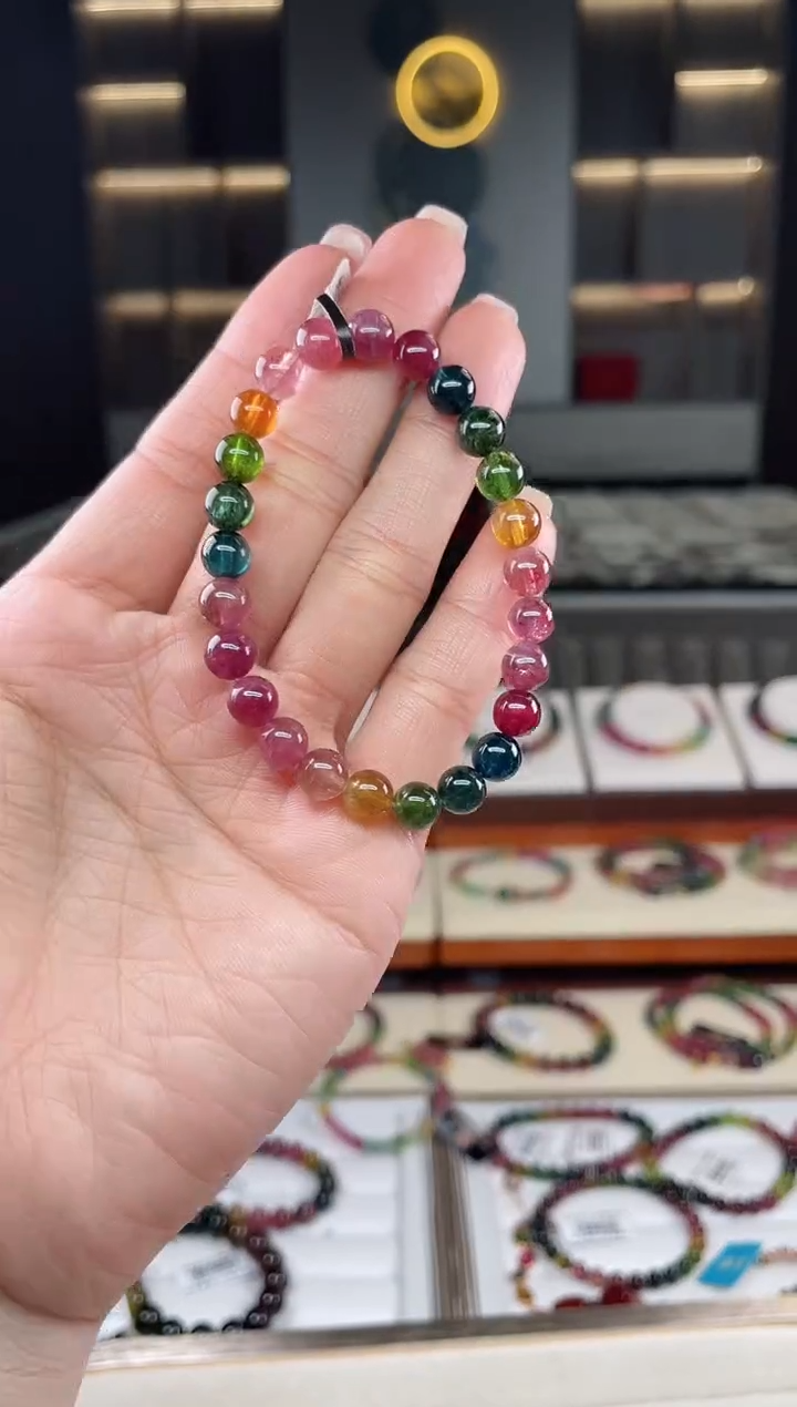 未镶嵌单圈手串7mm+碧玺（多样性发一条）T