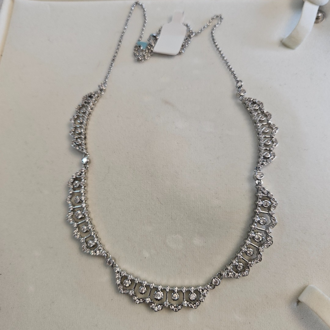 铜合金项链 【设计款轻奢饰品】095镶钻吊坠项链时尚气质