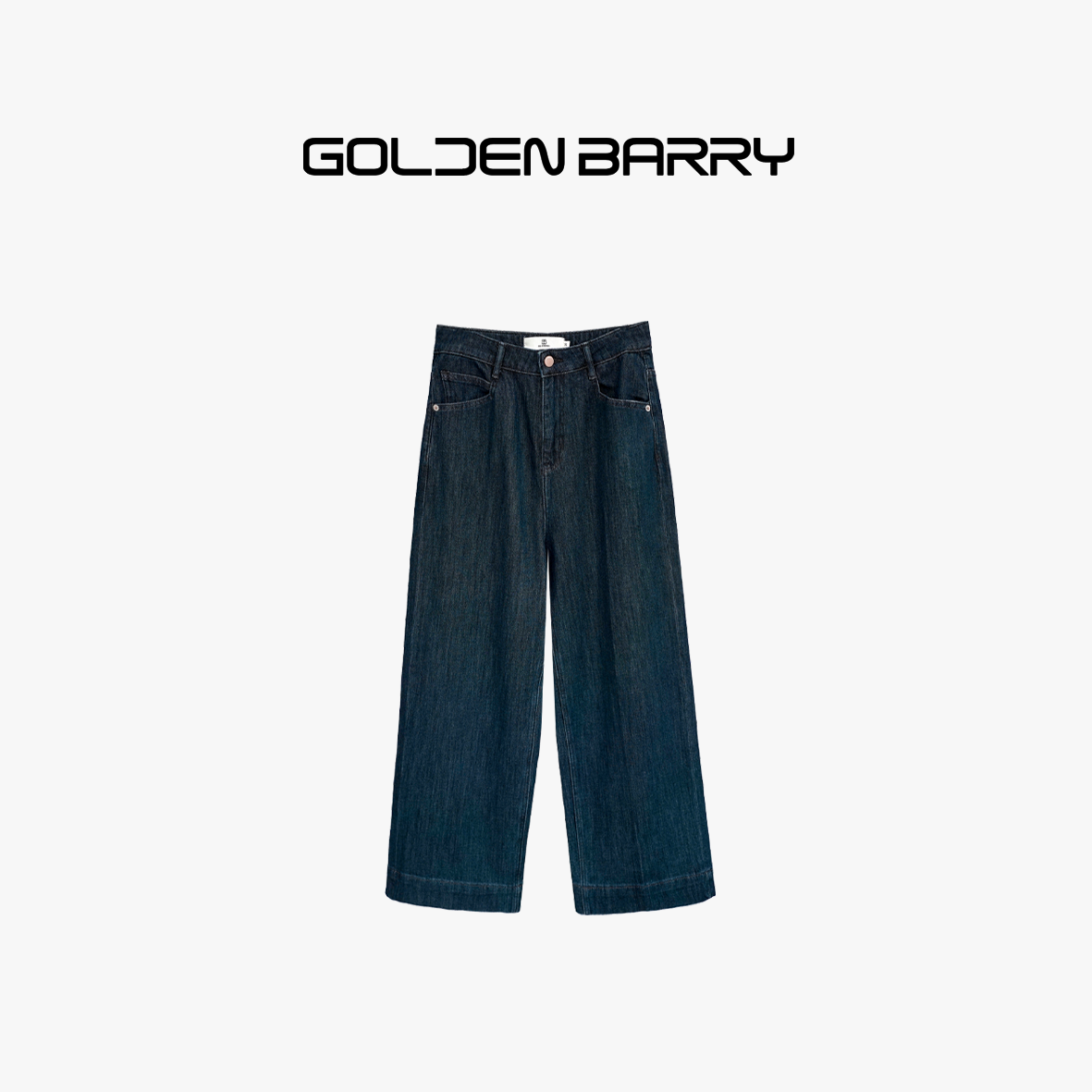 GOLDENBARRY|501106 高腰时尚休闲裤百搭复古设计师阔腿牛仔裤