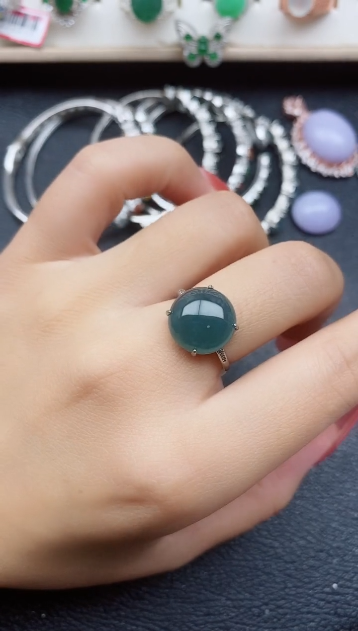 【闪购商品】翡翠戒指银S925镶嵌11111