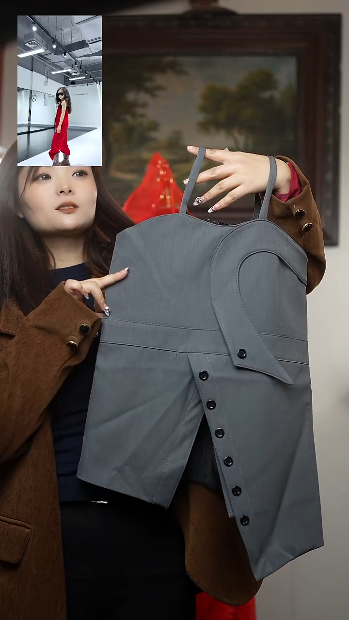 150灰色带扣吊带