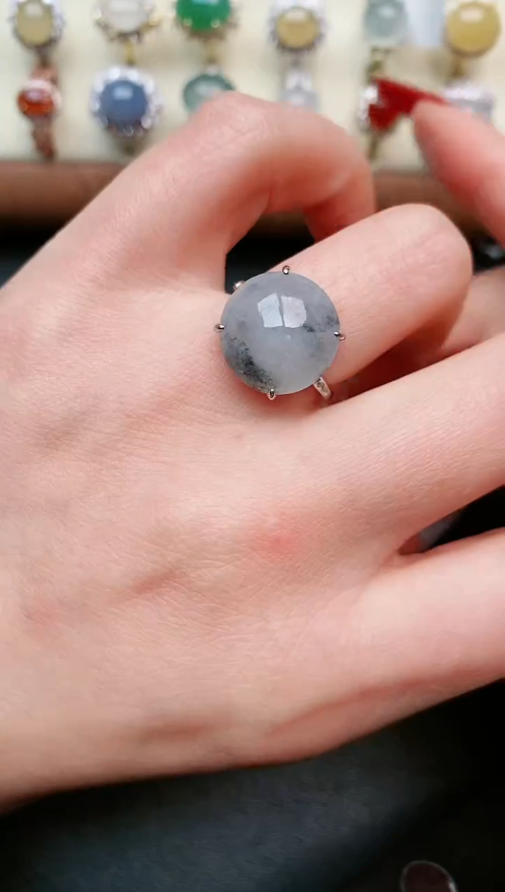 【闪购商品】翡翠戒指银S925镶嵌....