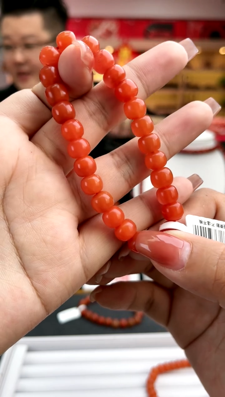 【闪购商品】南红玛瑙卡8南红保山杨柳哑光老型单圈未镶嵌一件7