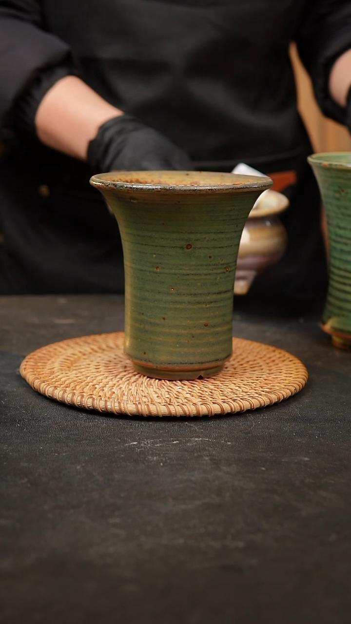 【闪购商品】瓷片泥泥手工花盆口11高13