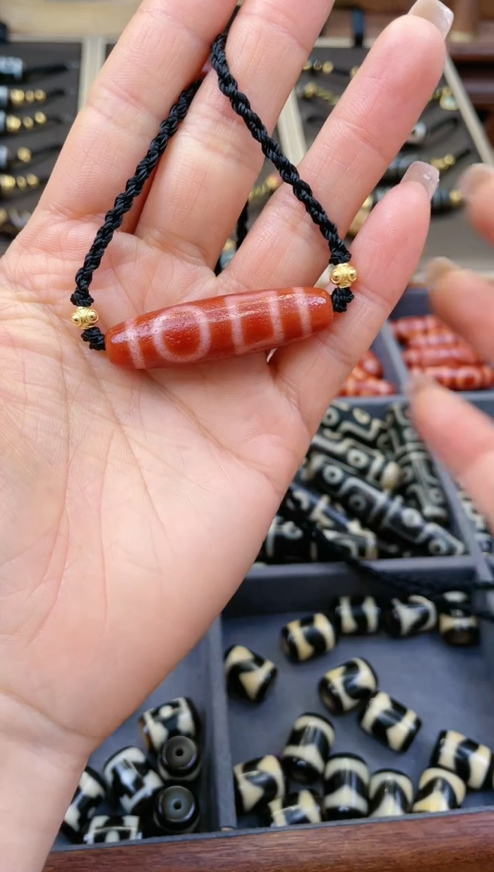 【闪购商品】玛瑙/玉髓颈饰未镶嵌美泓精品高油红肉双TD颈饰