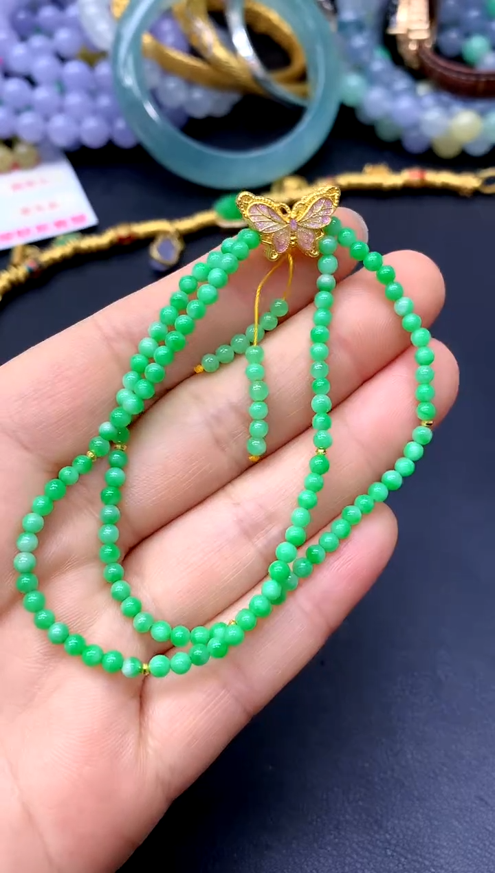 颈饰足金镶嵌翡翠321-中国好珍宝